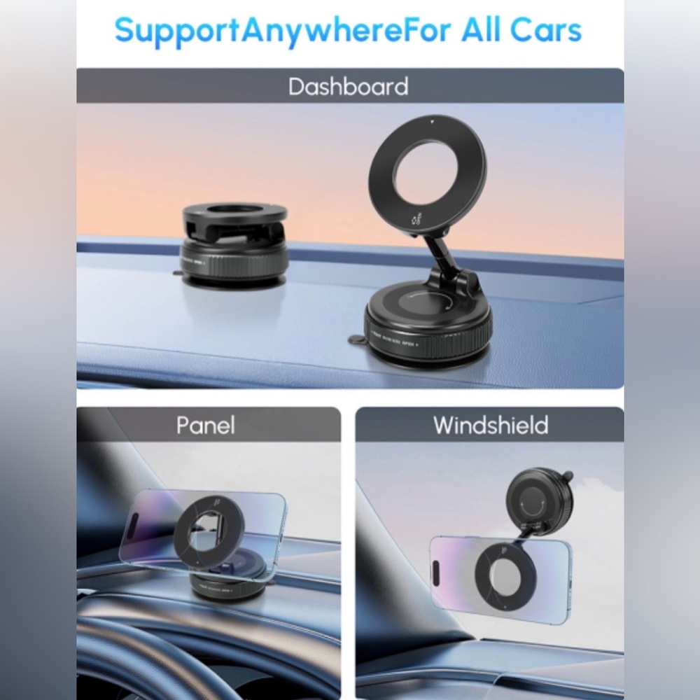 Universal Magnetic Phone Mount Stand - Black